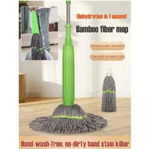 Microfiber 360 Degree Self-Wringing Rotary Twist Floor Cleaning Mop